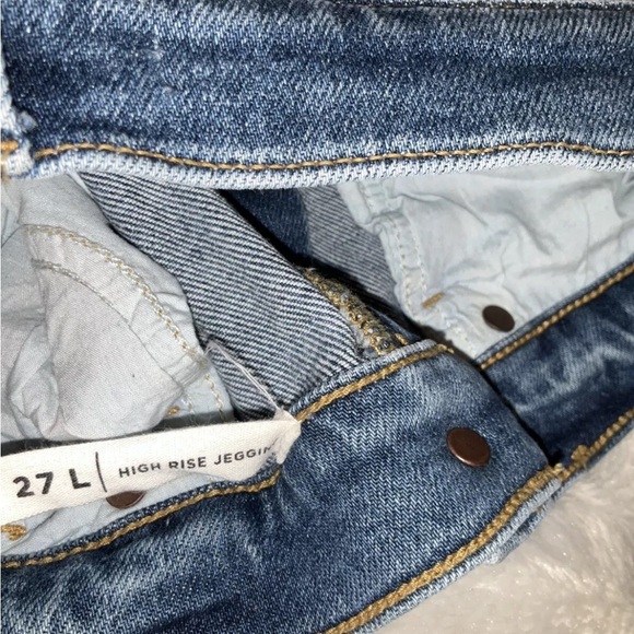 PacSun Distressed Jeans Juniors 27L High Rise‎ Ankle Jegging Skinny Blue - Picture 3 of 10